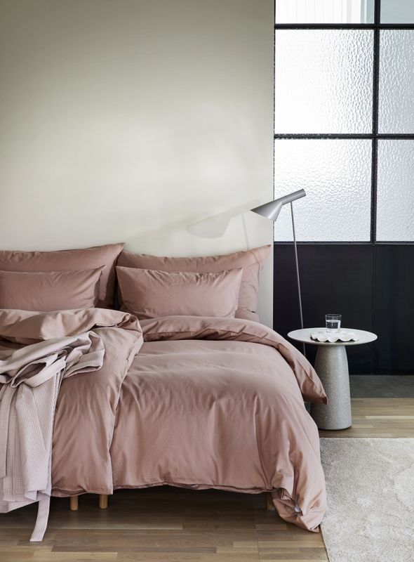 Høie Harmoni påslakanset varm rosa 220x220 cm 3 delar