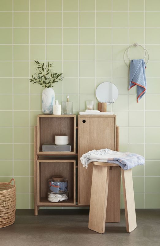 Hübsch Cube Konsolbord Natur 76x25xh90cm