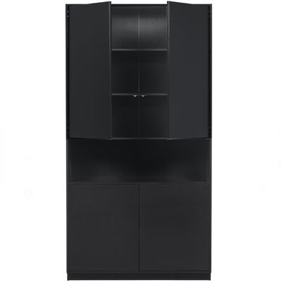 WOOOD FINCA Förvaringsskåp 110 cm Djup Svart