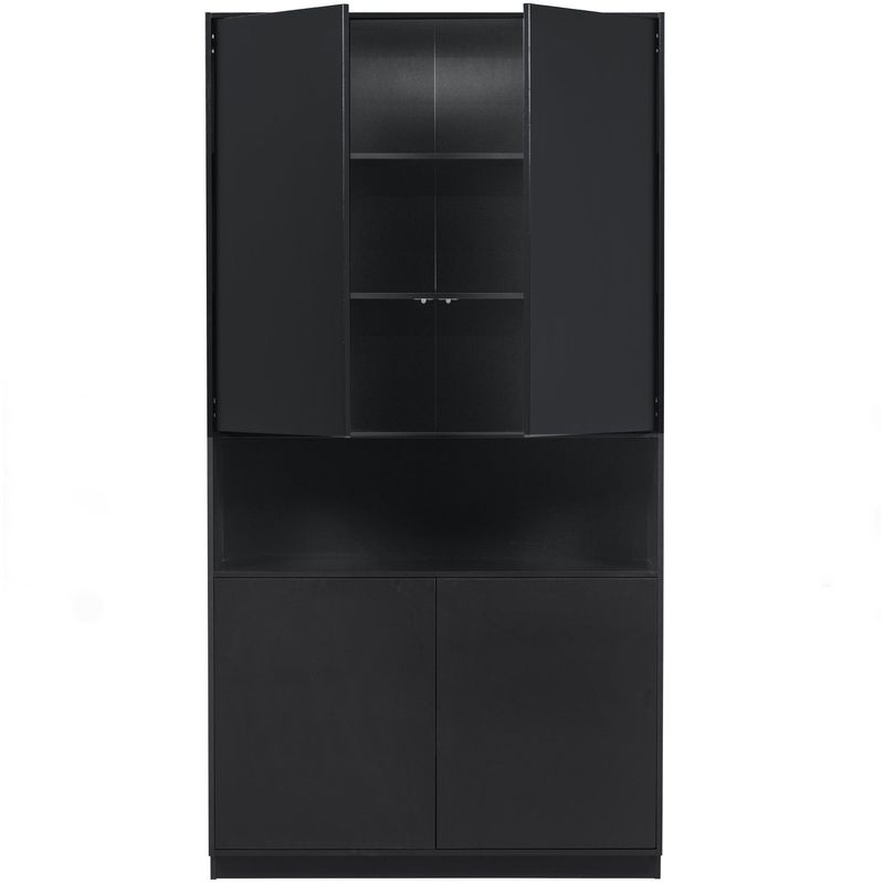 WOOOD FINCA Förvaringsskåp 110 cm Djup Svart