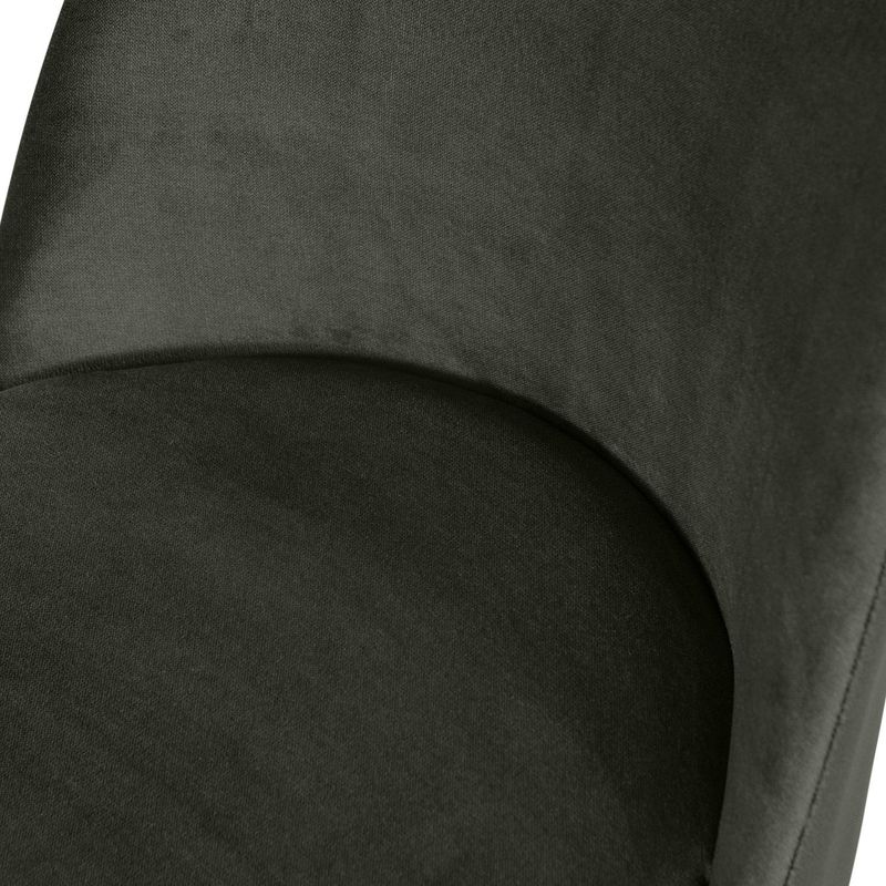 WOOOD Vogue Matstol i Sammet Mörkgrön 2 st