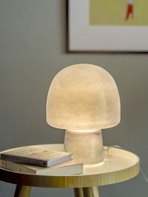 Bloomingville Paddy Bordslampa, Blå, Glas, Ø20xH26,5 cm
