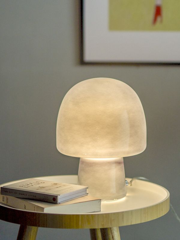 Bloomingville Paddy Bordslampa, Blå, Glas, Ø20xH26,5 cm