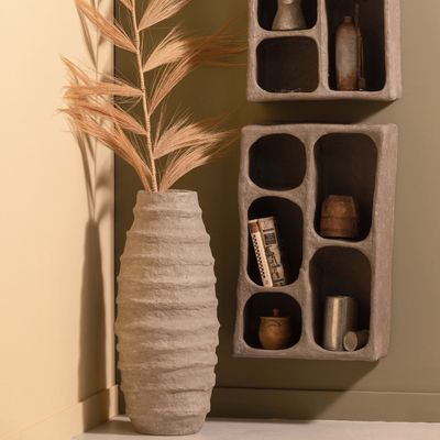 WOOOD CLAY Väggskåp Papper Maché Grå