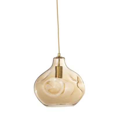 Bloomingville Azizi Pendellampa, Brun, Glas, Ø30xH30 cm