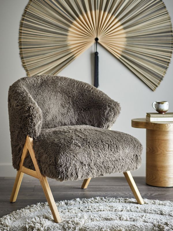 Bloomingville Camino Fåtölj, Brun, FSC®100%, Gummiträ, L68xH80xW70 cm