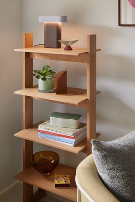 Hübsch Sleek Bordslampa Brun/Ljusgrå
