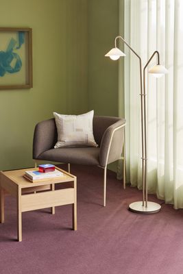 Hübsch Como Golvlampa Beige