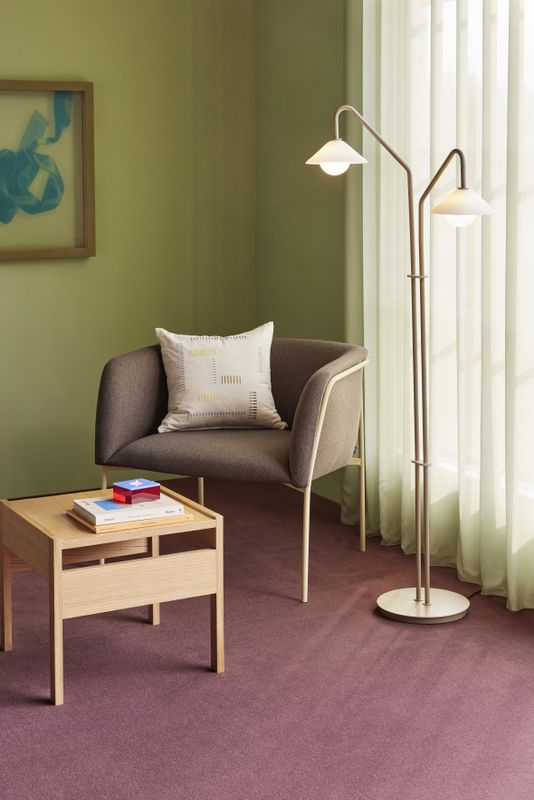 Hübsch Como Golvlampa Beige