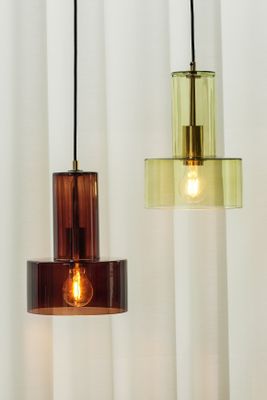 Hübsch Ripple Hänglampa Amber