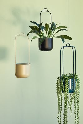 Hübsch Lotus Hängkrukor Khaki (set om 2)