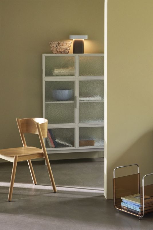 Hübsch Sleek Bordslampa Brun/Ljusgrå