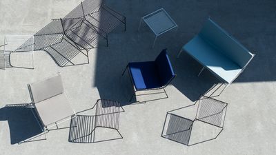 Hübsch String Fotpall Svart