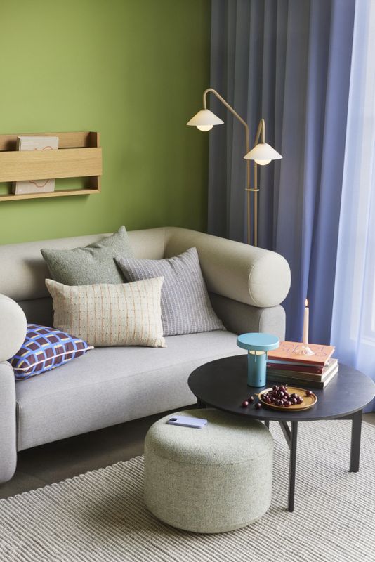 Hübsch Como Golvlampa Beige