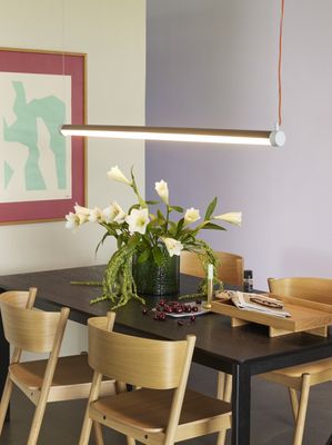 Hübsch Interplay Pendel L 152cm Brun/Blå/Orange