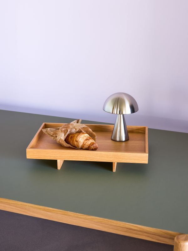 Hübsch Mush Bärbar Lampa Nickel