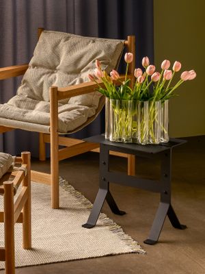 Hübsch Heritage Fåtölj med fotpall Natur/Beige