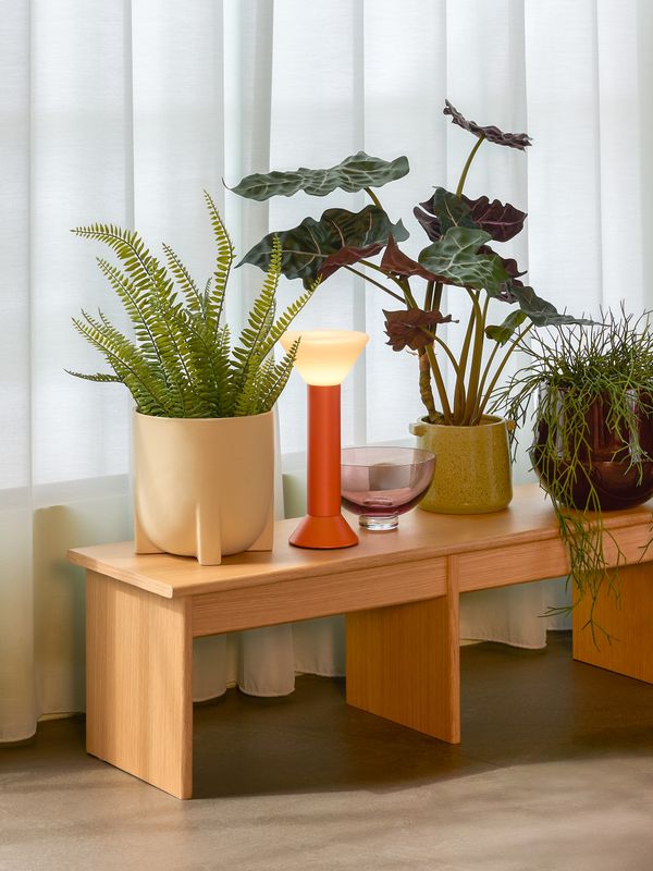Hübsch Flash Bärbar Lampa Metallisk Orange