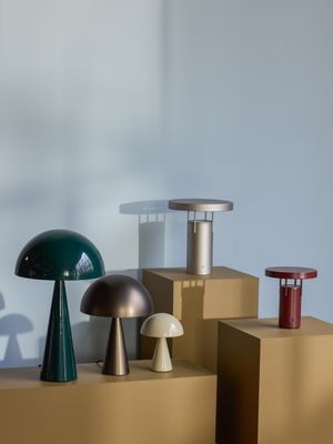 Hübsch Mush Bordslampa Hög Mörkgrön