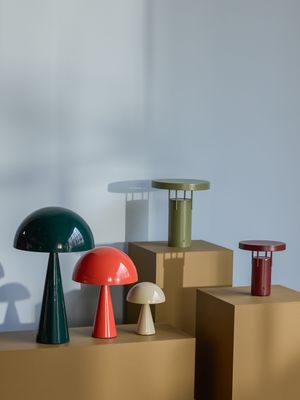 Hübsch Mush Bordslampa Hög Mörkgrön