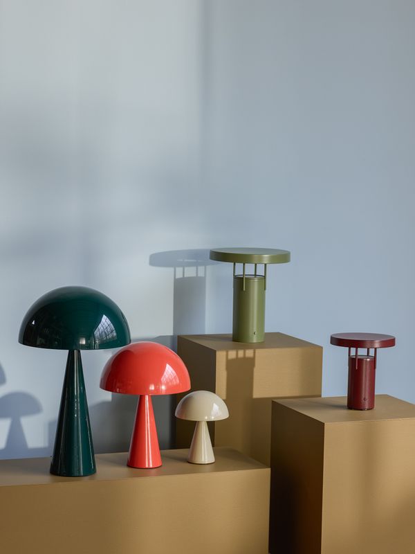 Hübsch Mush Bordslampa Hög Mörkgrön