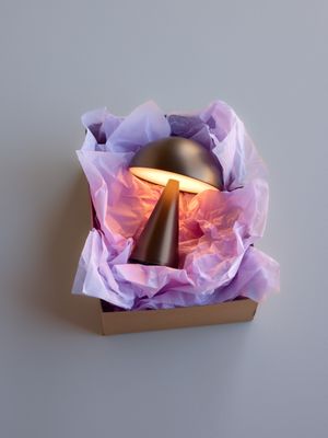 Hübsch Mush Bärbar lampa Bränd mässing