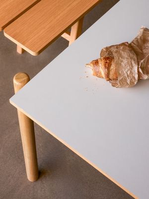 Hübsch Oblique Matbord Rektangulärt Grått