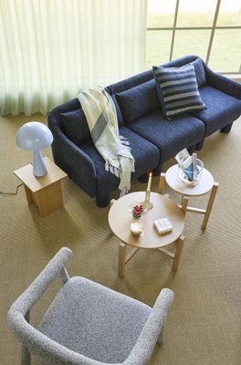 Hübsch Mush Bordslampa Hög Isblå