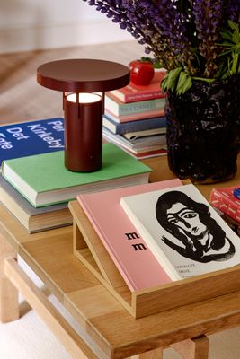 Hübsch BringMe Bärbar Lampa Mini Metallisk Vinröd
