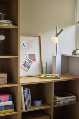 Hübsch Bordslampa Ljusgrå