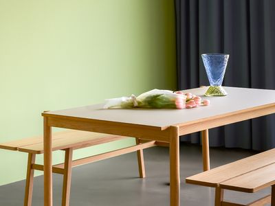 Hübsch Oblique Matbord Rektangulärt Grått