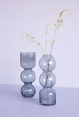 Hübsch Circle Vaser Grå (set om 2)