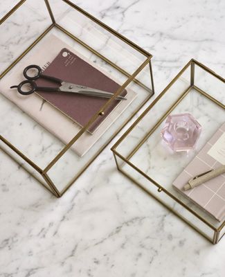 Hübsch Gem Ljusstakar Rosa/Grå (set om 2)