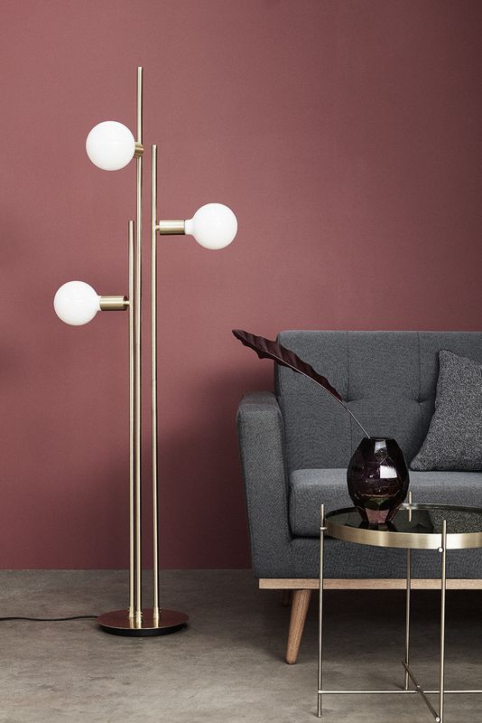 Hübsch Balance Golvlampa Mässing