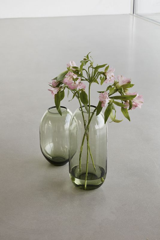 Hübsch Moss Vaser Grön (set om 2)