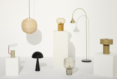 Hübsch Pirum Bordslampa Brun