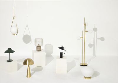 Hübsch Balance Golvlampa Mässing