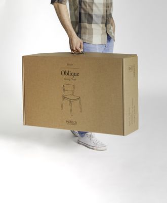 Hübsch Oblique Matstol Svart