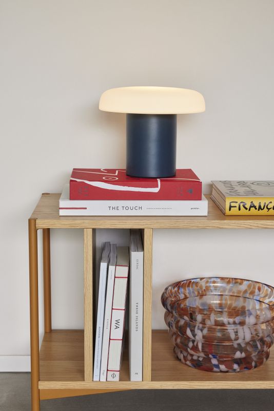 Hübsch Ateliers Bordslampa Mörkblå/Vit