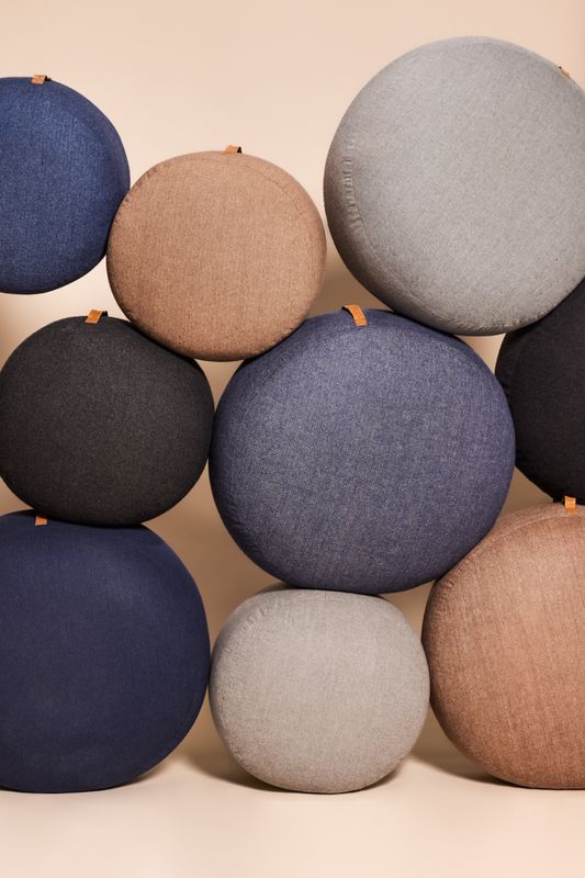 Hübsch Mochi Puff Ø50 Brun