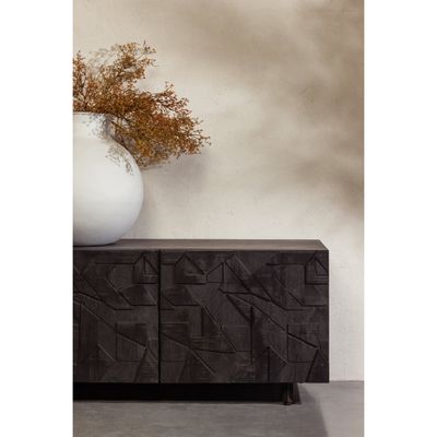 WOOOD COUNTER TV-bänk i Mango - Svart