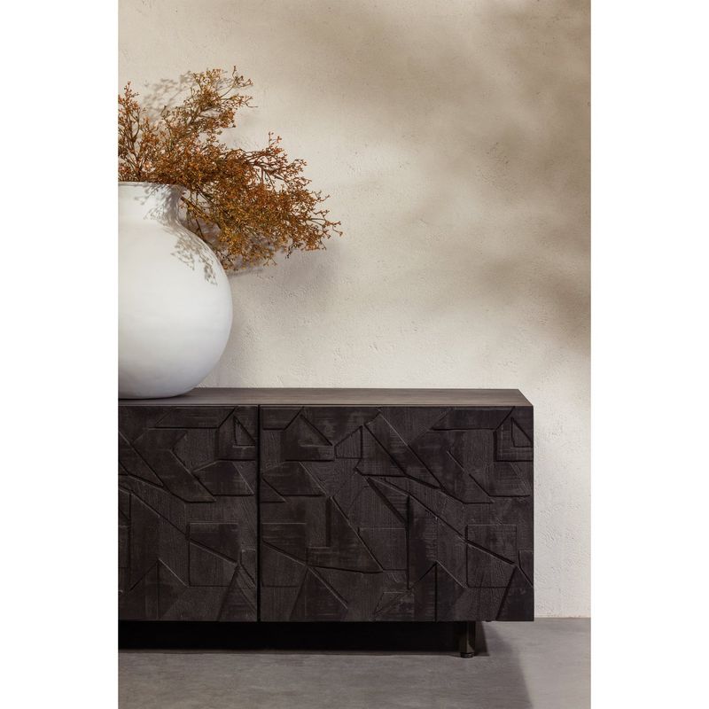 WOOOD COUNTER TV-bänk i Mango - Svart