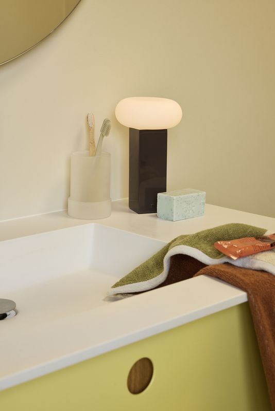 Hübsch Low Portable Lamp Brun