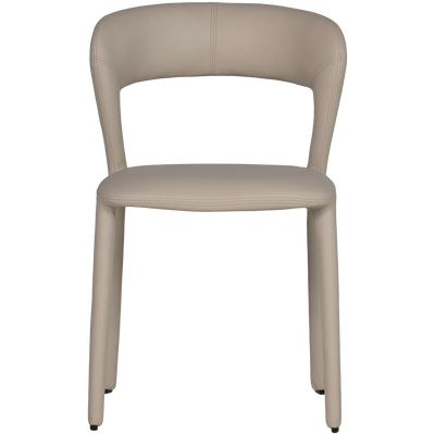 WOOOD Noble Matstol i Läderlook Beige 2 st