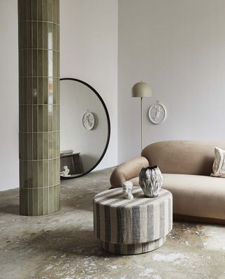 Nordal LADOGA sittpuff - randig version