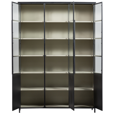 WOOOD Exhibit XL 3-Dörrars Vitrinskåp Metall Svart