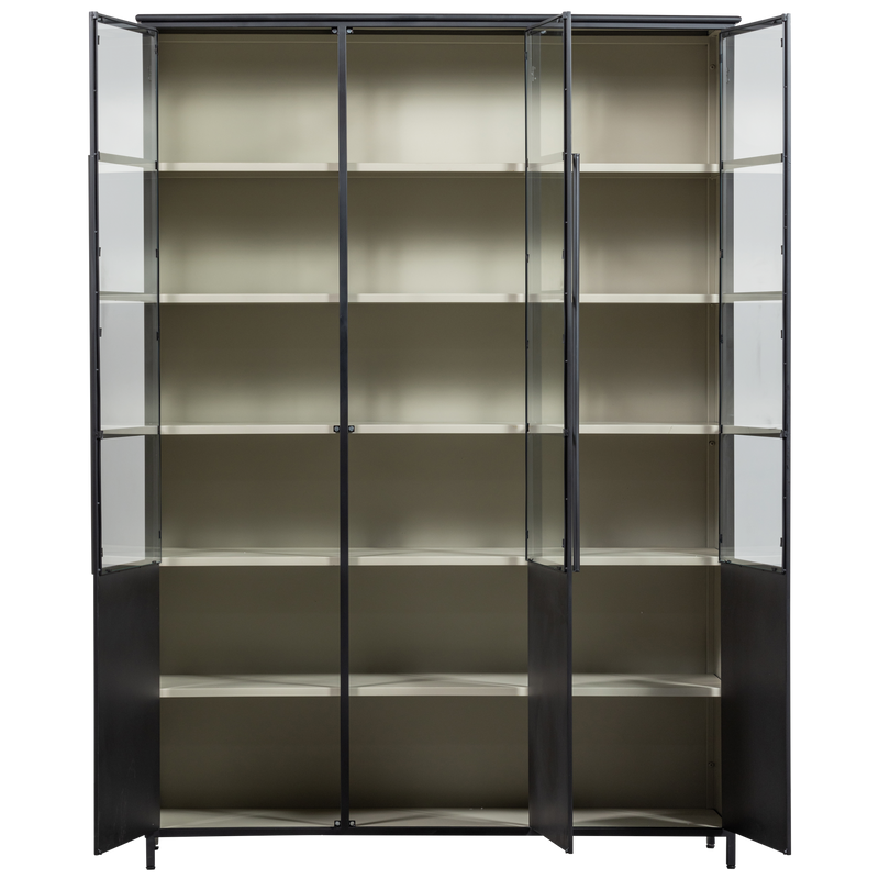 WOOOD Exhibit XL 3-Dörrars Vitrinskåp Metall Svart