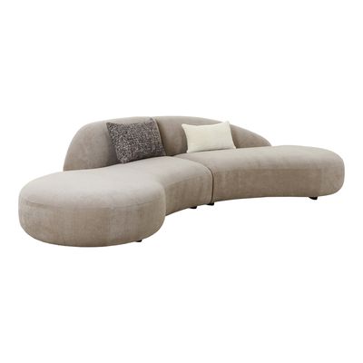 House Nordic Venice Soffa - Chenille, 2 Kuddar, Naturlig
