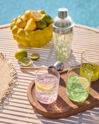 Affari of Sweden COCKTAIL Glas, Klar/grön 4-pack