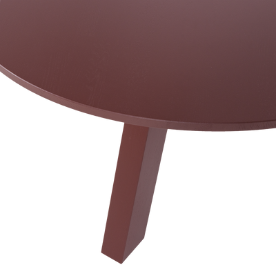 WOOOD Rhonda Rund Matbord i Ek, Vinröd